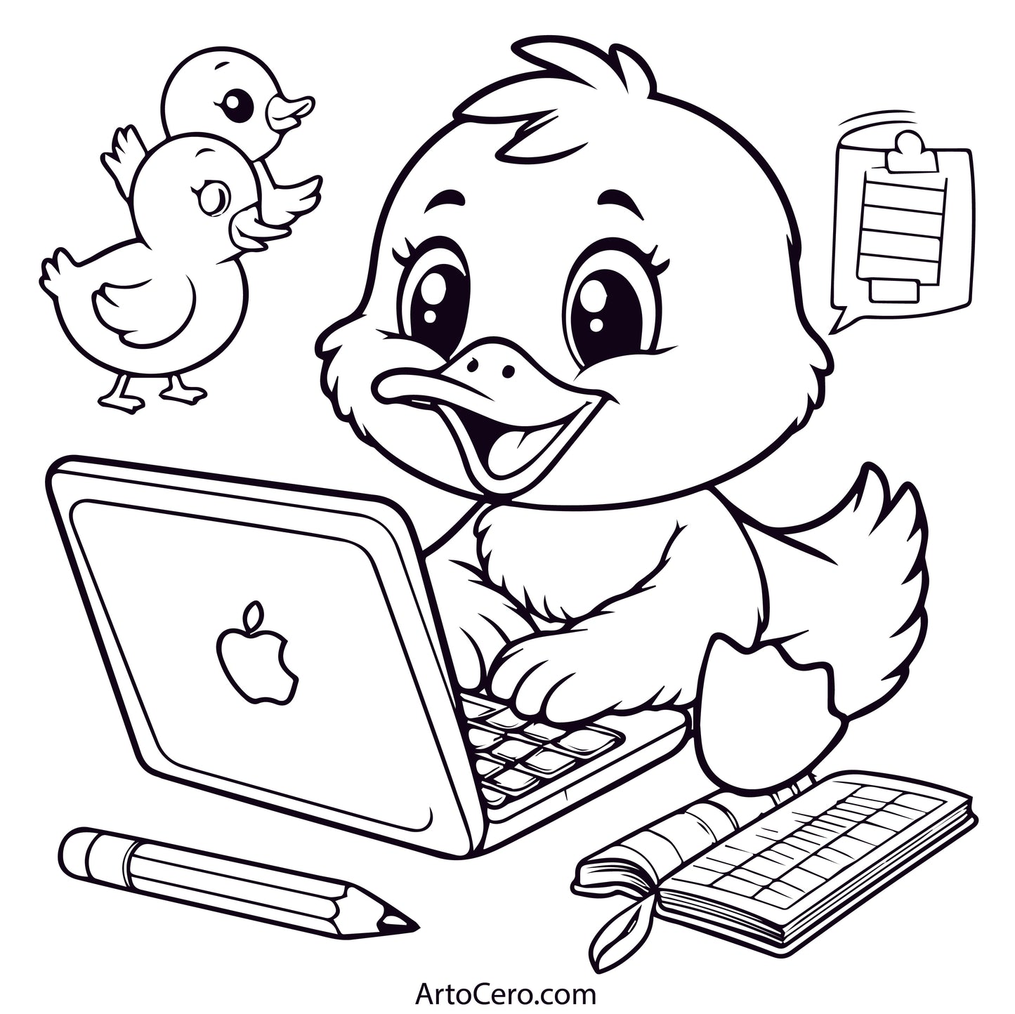 Duck Coloring Digital Book Vol.1 - ArtoCero.com