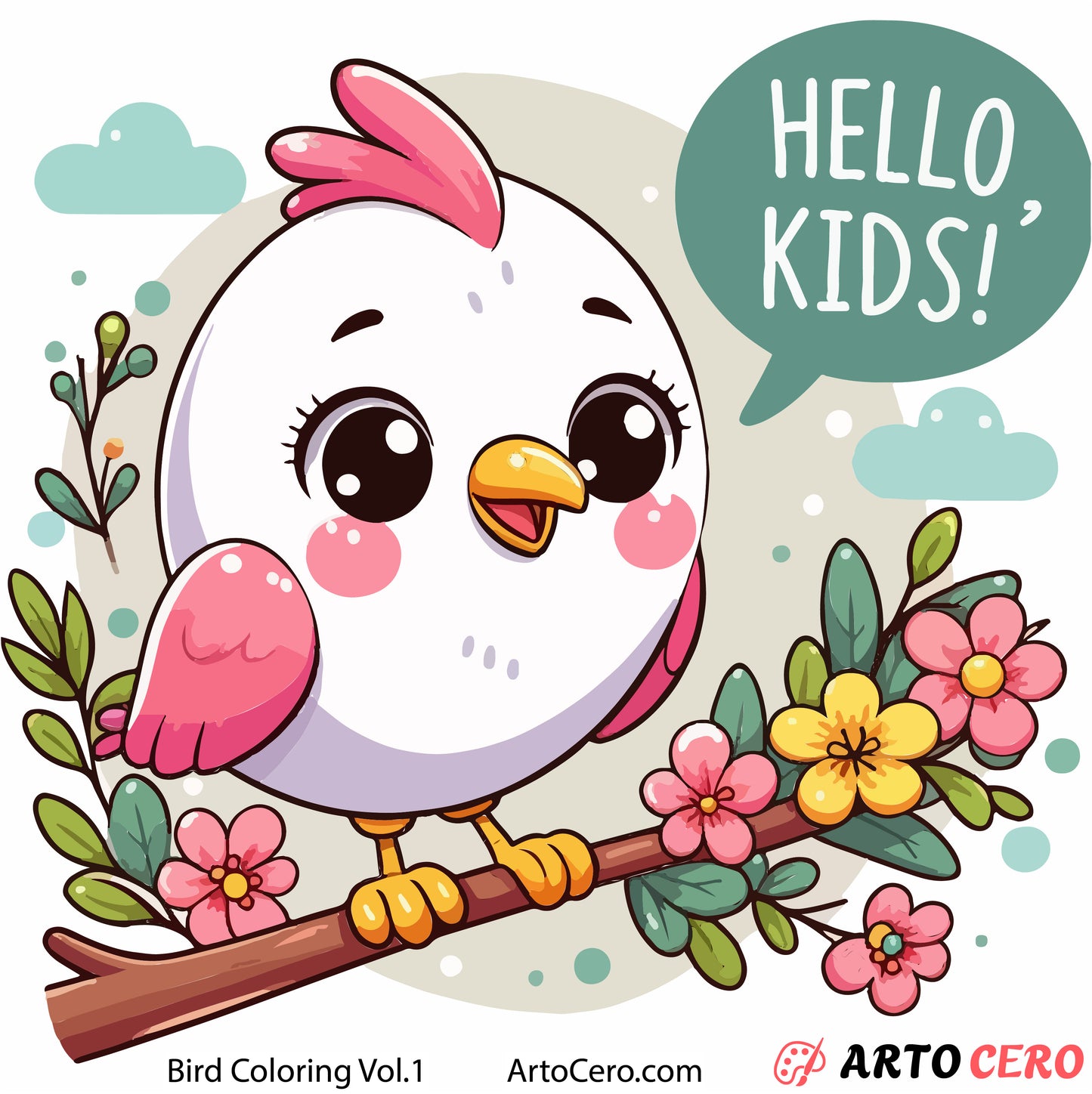 Bird Coloring Digital Book Vol.1 - ArtoCero