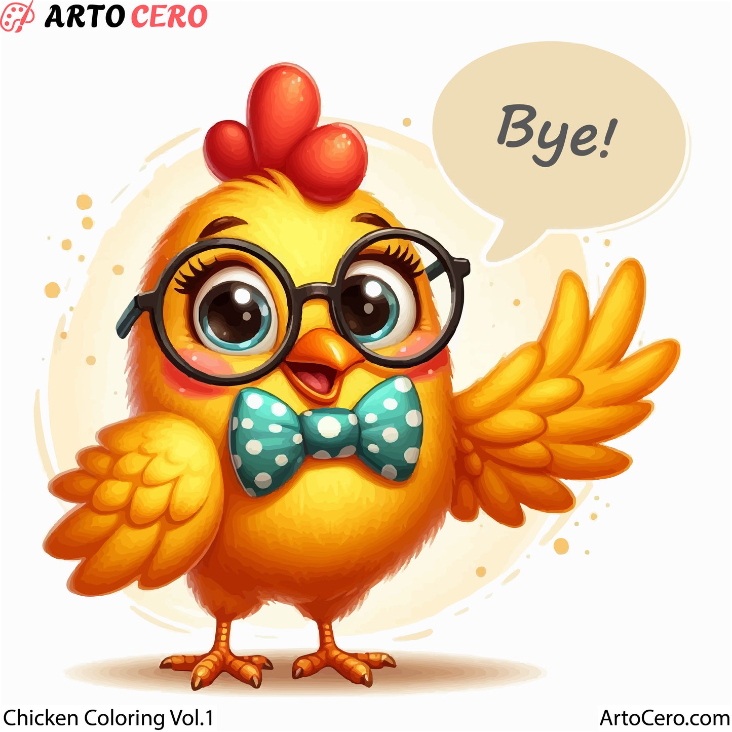 Chicken Coloring Digital Book Vol.1 - ArtoCero.com