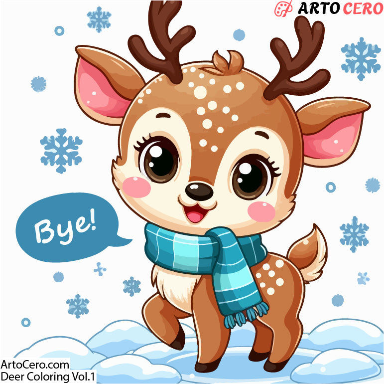 Deer Coloring Digital Book Vol.1 - ArtoCero.com