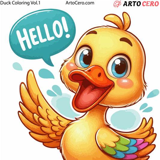 Livre numérique de coloriage de canard Vol.1 - ArtoCero.com