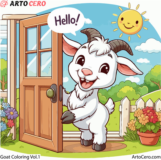 Livre numérique de coloriage de chèvre Vol.1 - ArtoCero.com