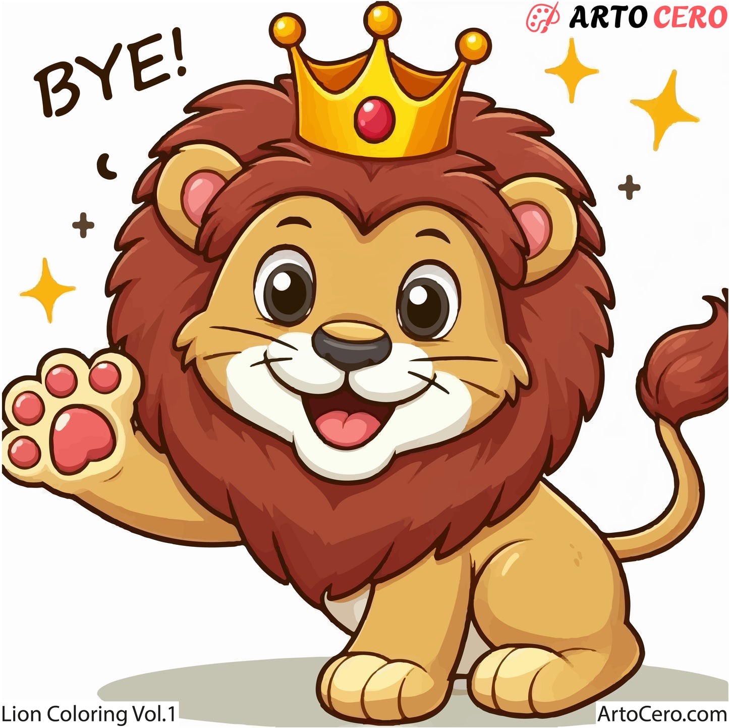 Lion Coloring Digital Book Vol.1 - ArtoCero.com