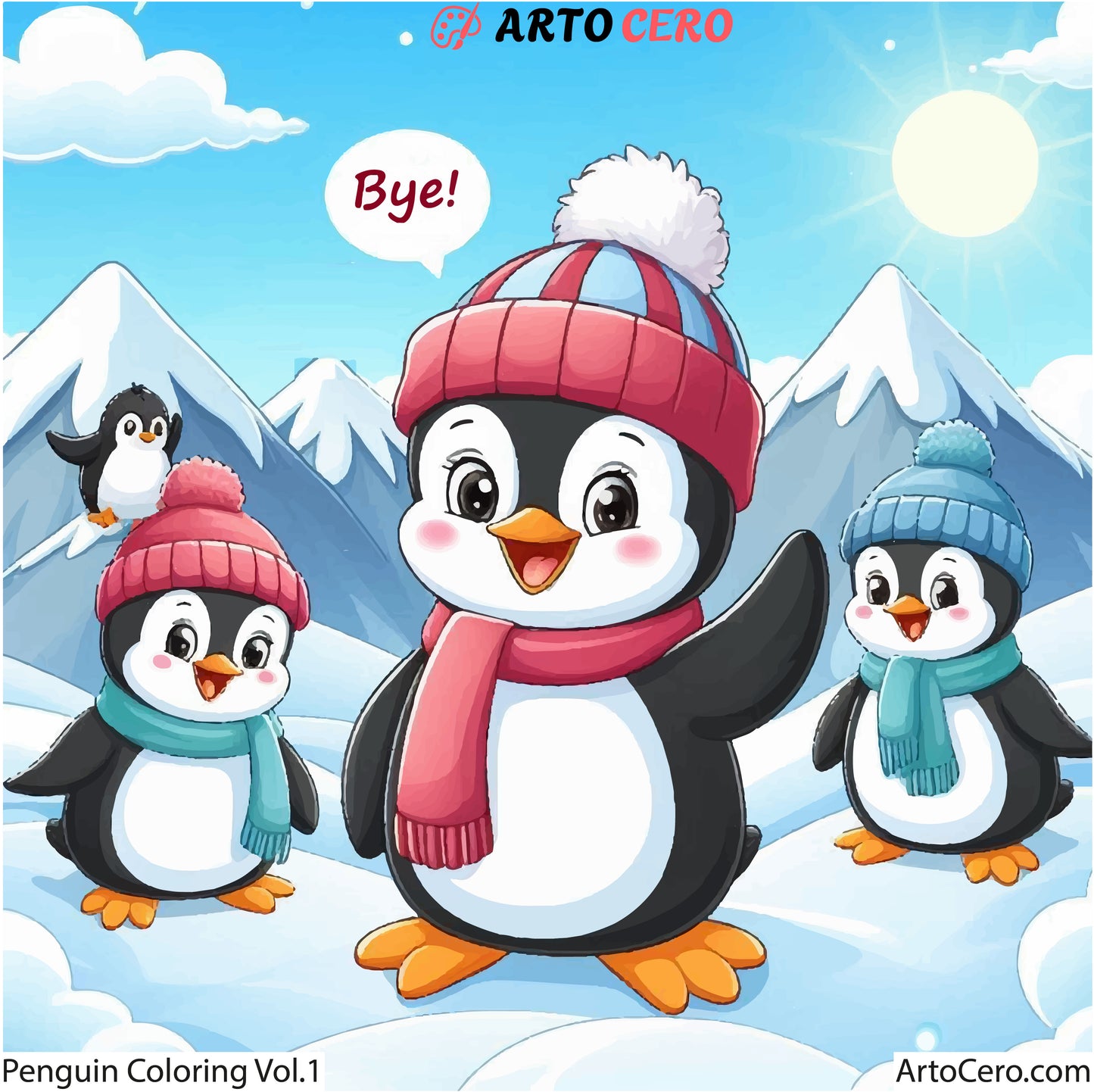 Penguin Coloring Book Vol.1 - ArtoCero.com