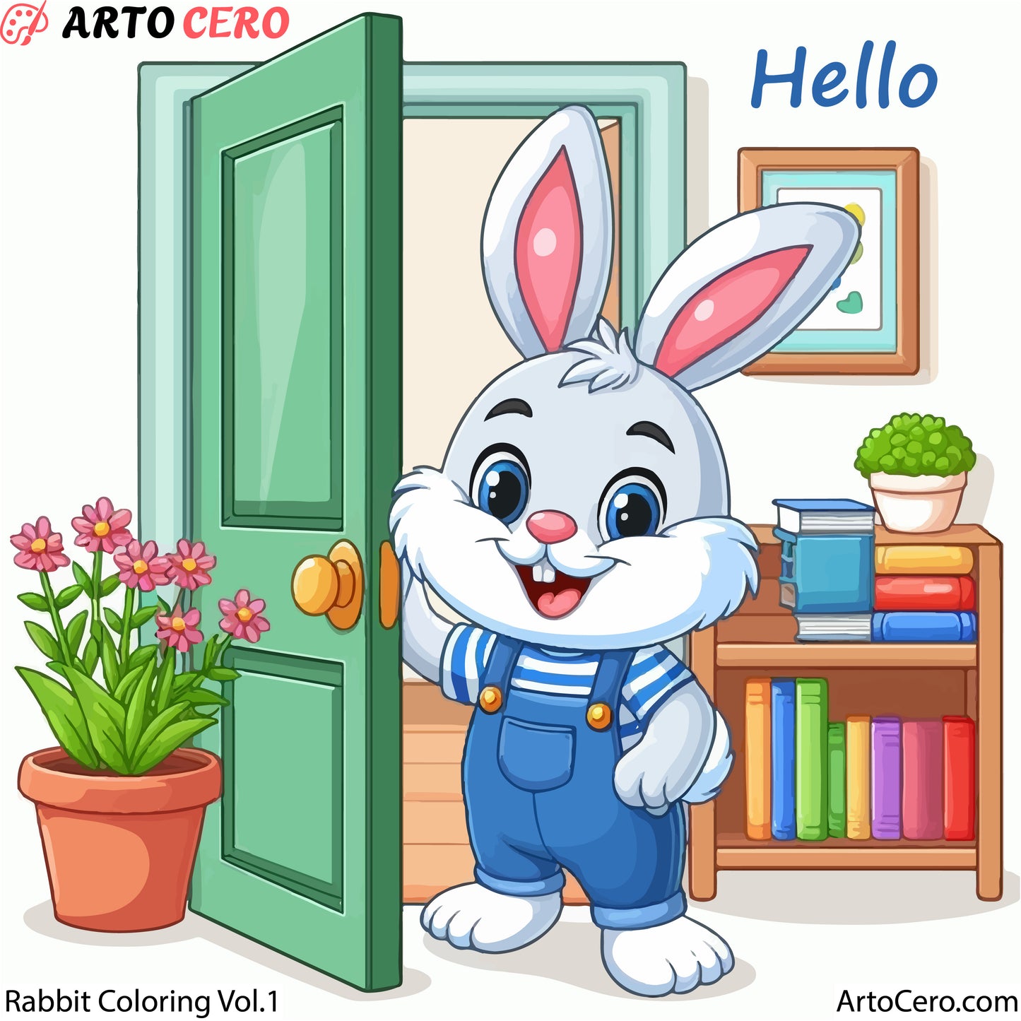 Rabbit Coloring Digital Book Vol.1 - ArtoCero.com