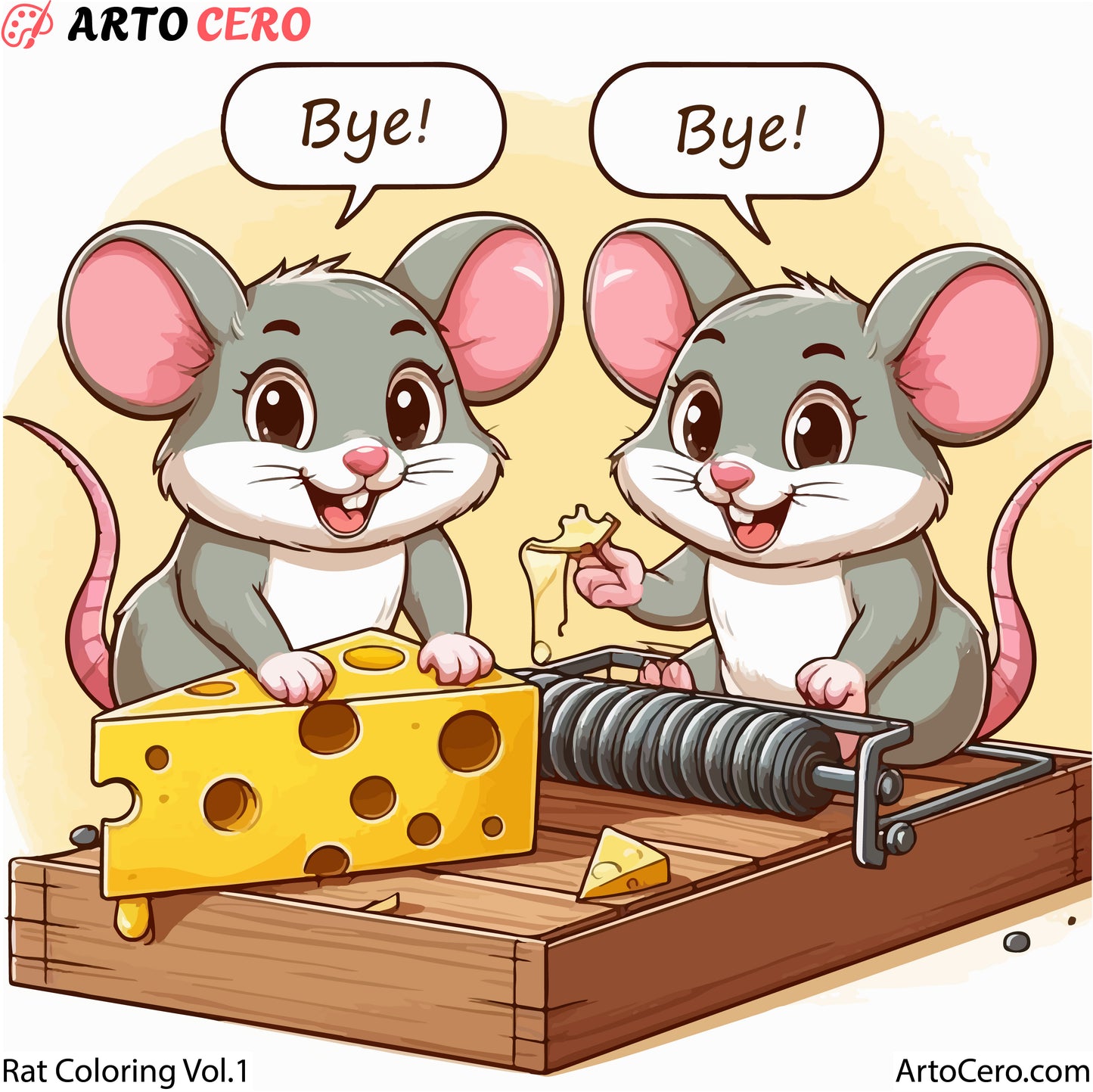 Rat Coloring Digital Book Vol.1 - ArtoCero.com