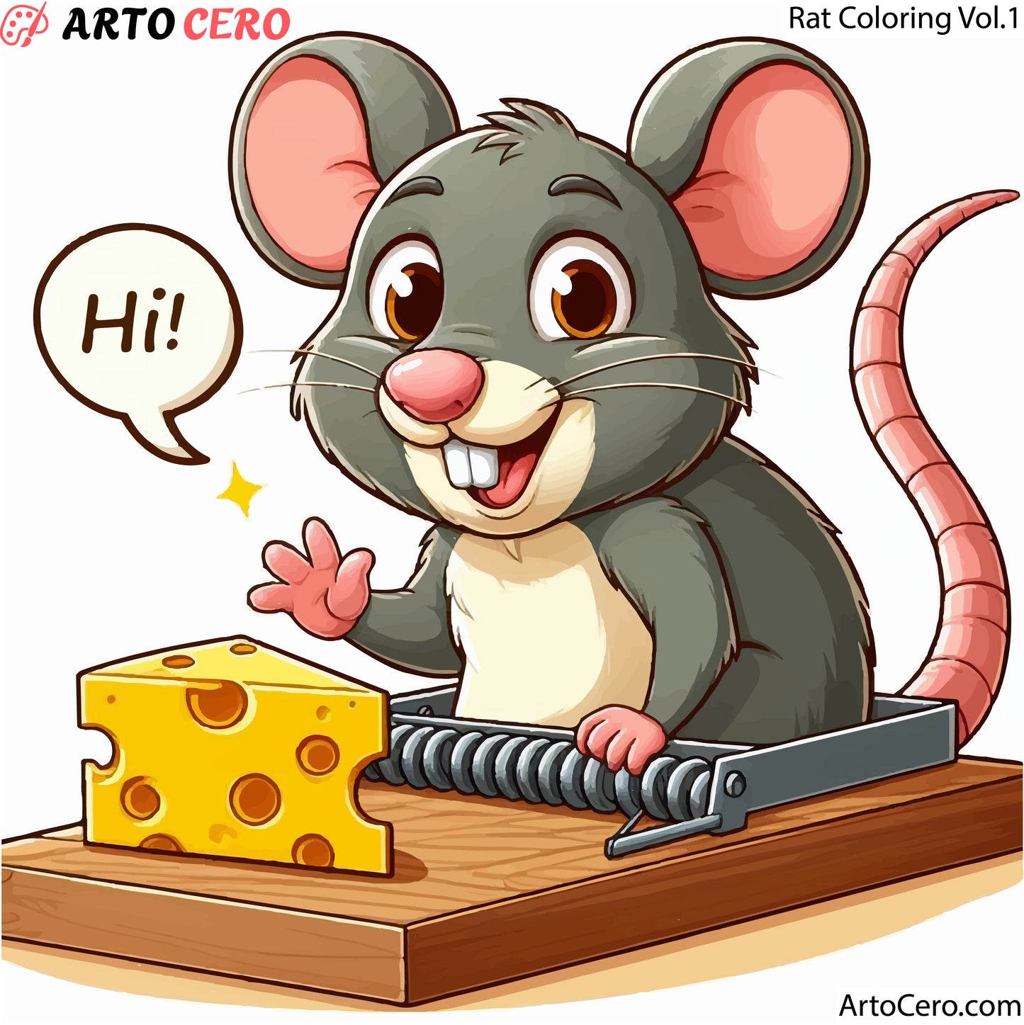 Rat Coloring Digital Book Vol.1 - ArtoCero.com