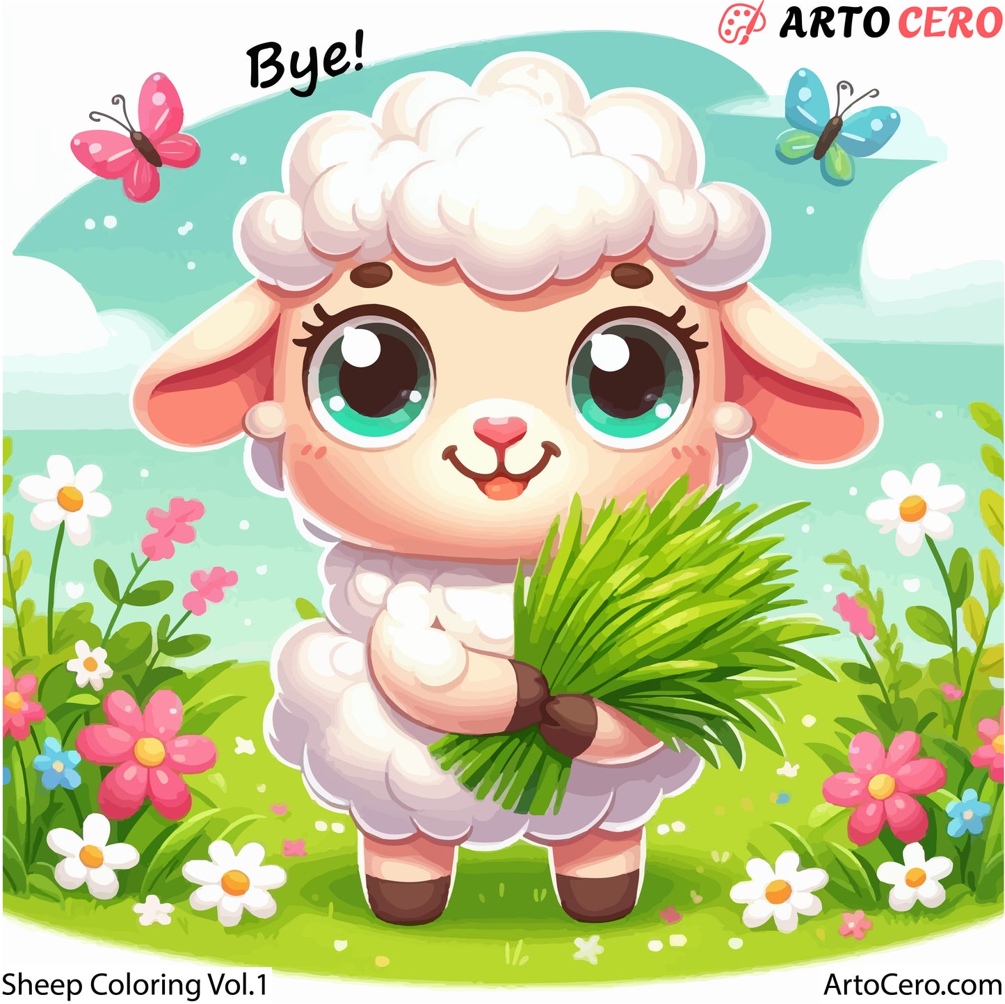 Sheep Coloring Digital Book Vol.1 - ArtoCero.com