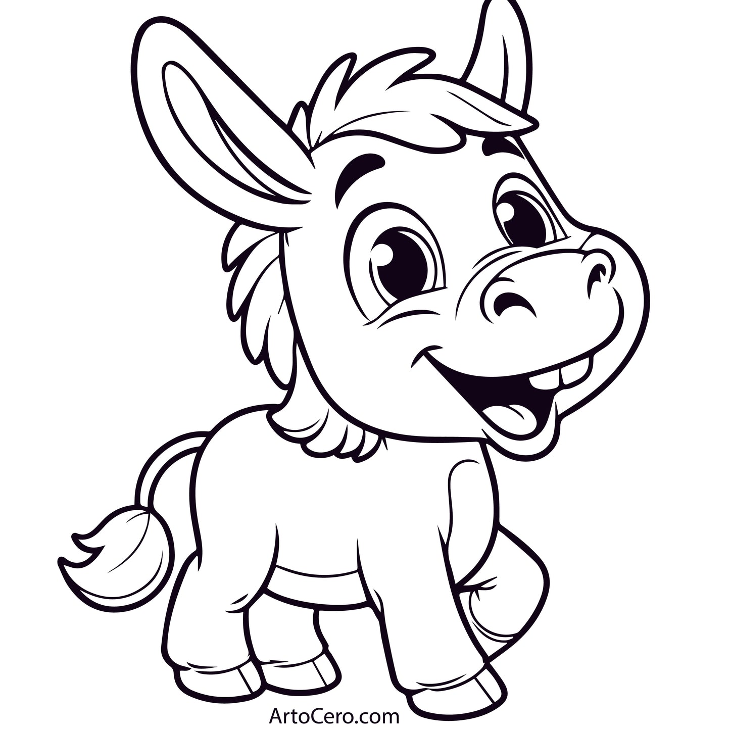 Donkey Coloring Digital Book Vol.1 - ArtoCero.com