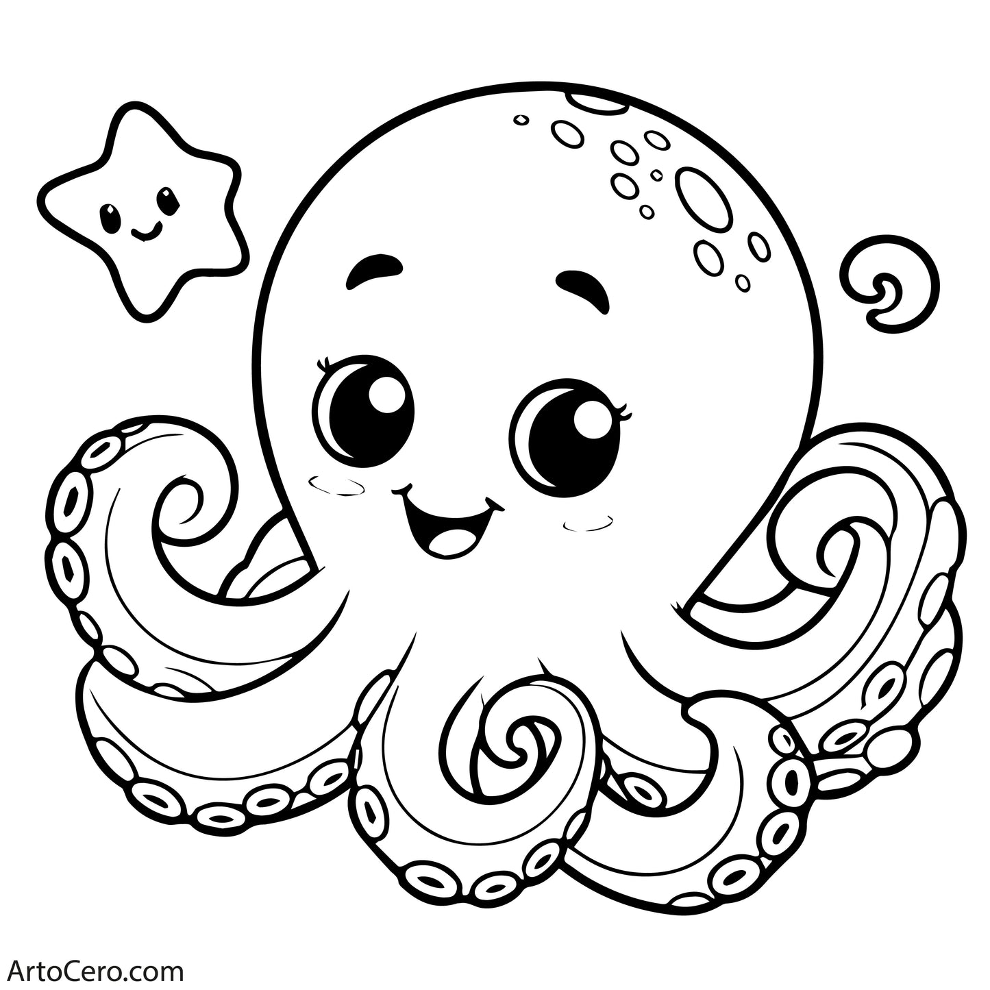 Octopus Coloring Book Vol.1 - ArtoCero.com