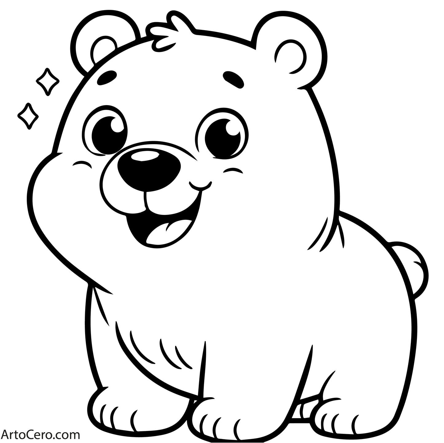 Bear Coloring Digital Book Vol.1 - ArtoCero.com