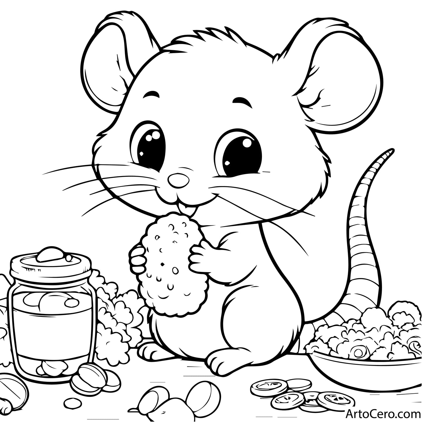 Rat Coloring Digital Book Vol.1 - ArtoCero.com