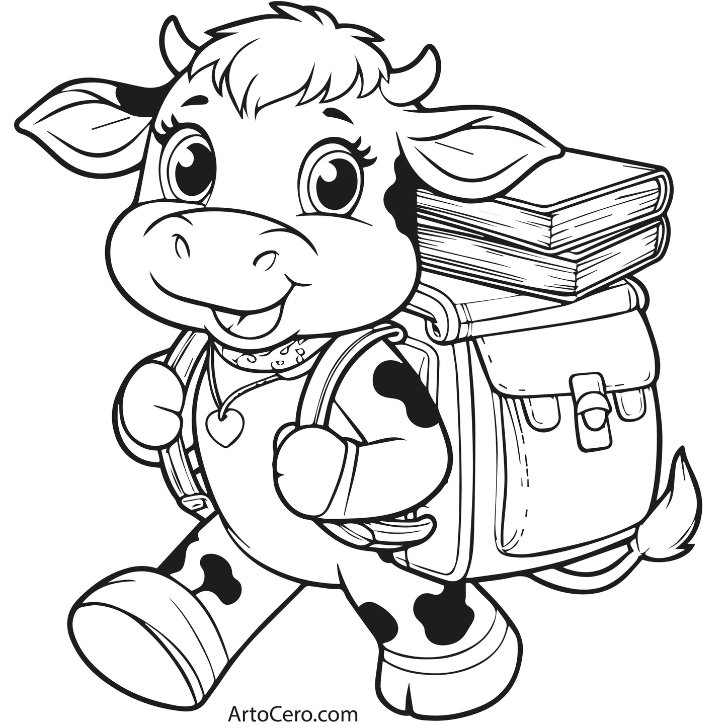 Cow Coloring Digital Book Vol.1 - ArtoCero.com