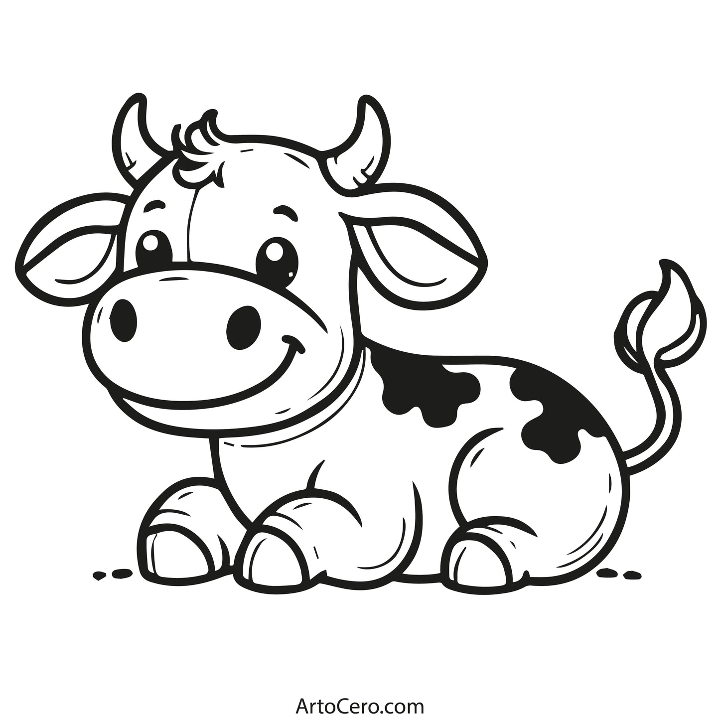 Cow Coloring Digital Book Vol.1 - ArtoCero.com