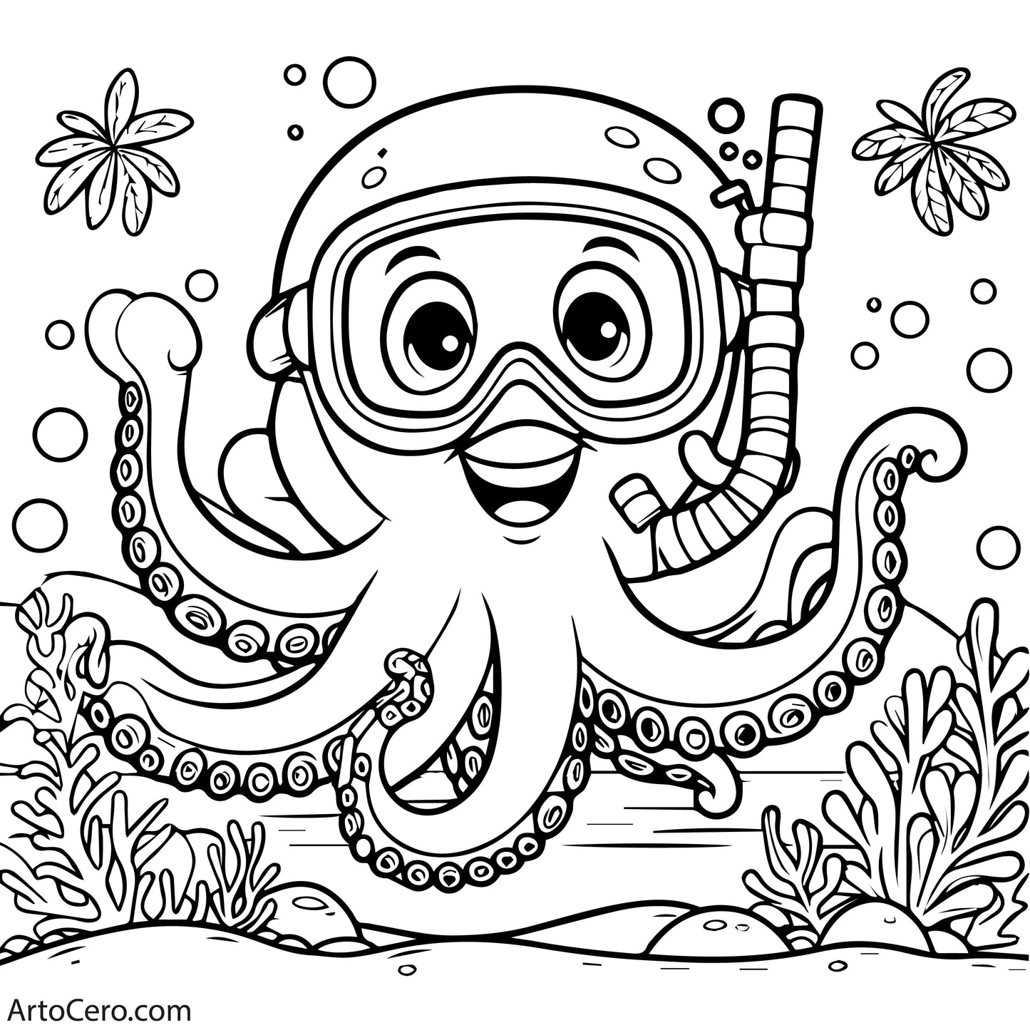 Octopus Coloring Book Vol.1 - ArtoCero.com