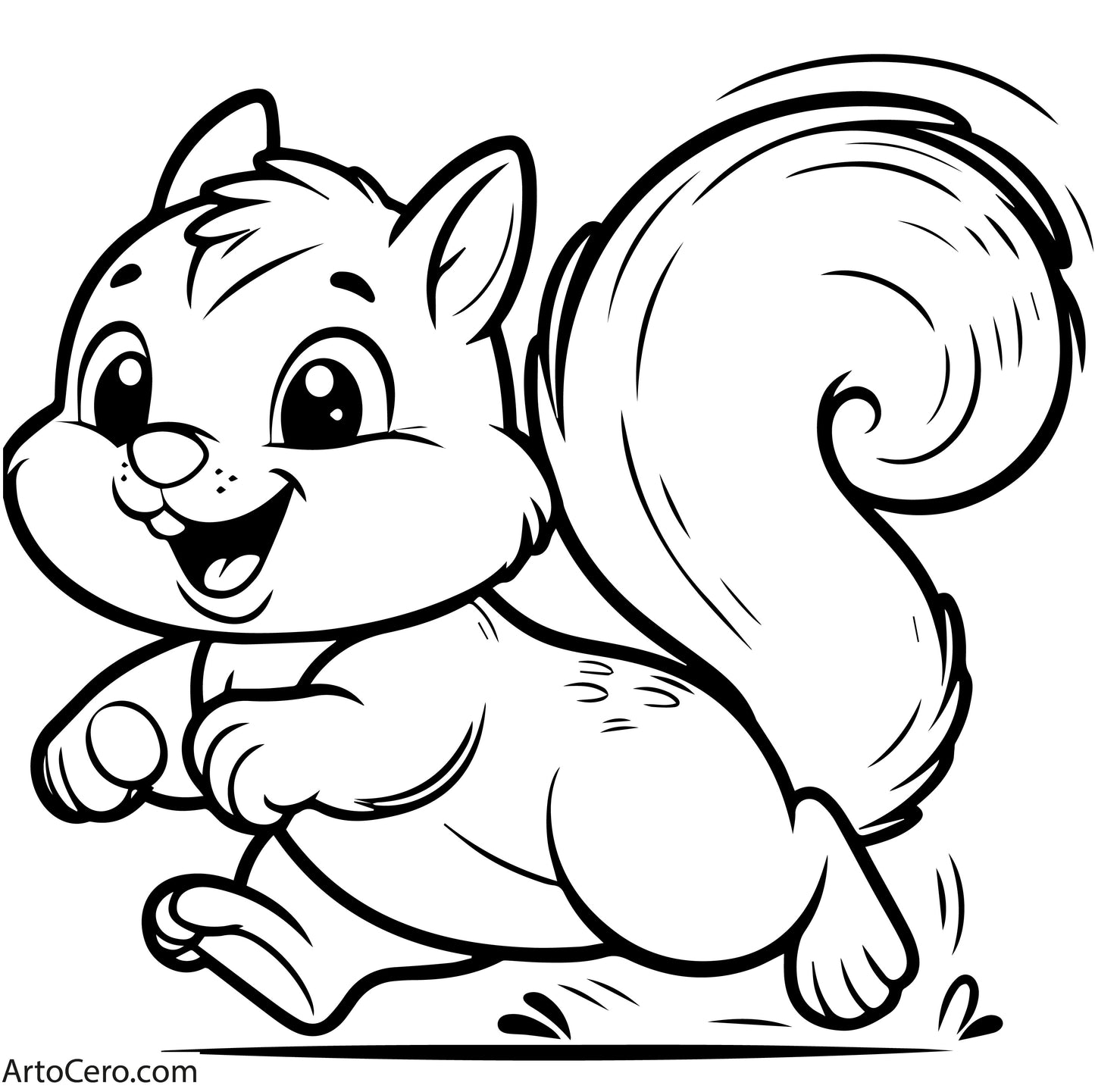 Squirrel Coloring Digital Book Vol.1 - ArtoCero.com