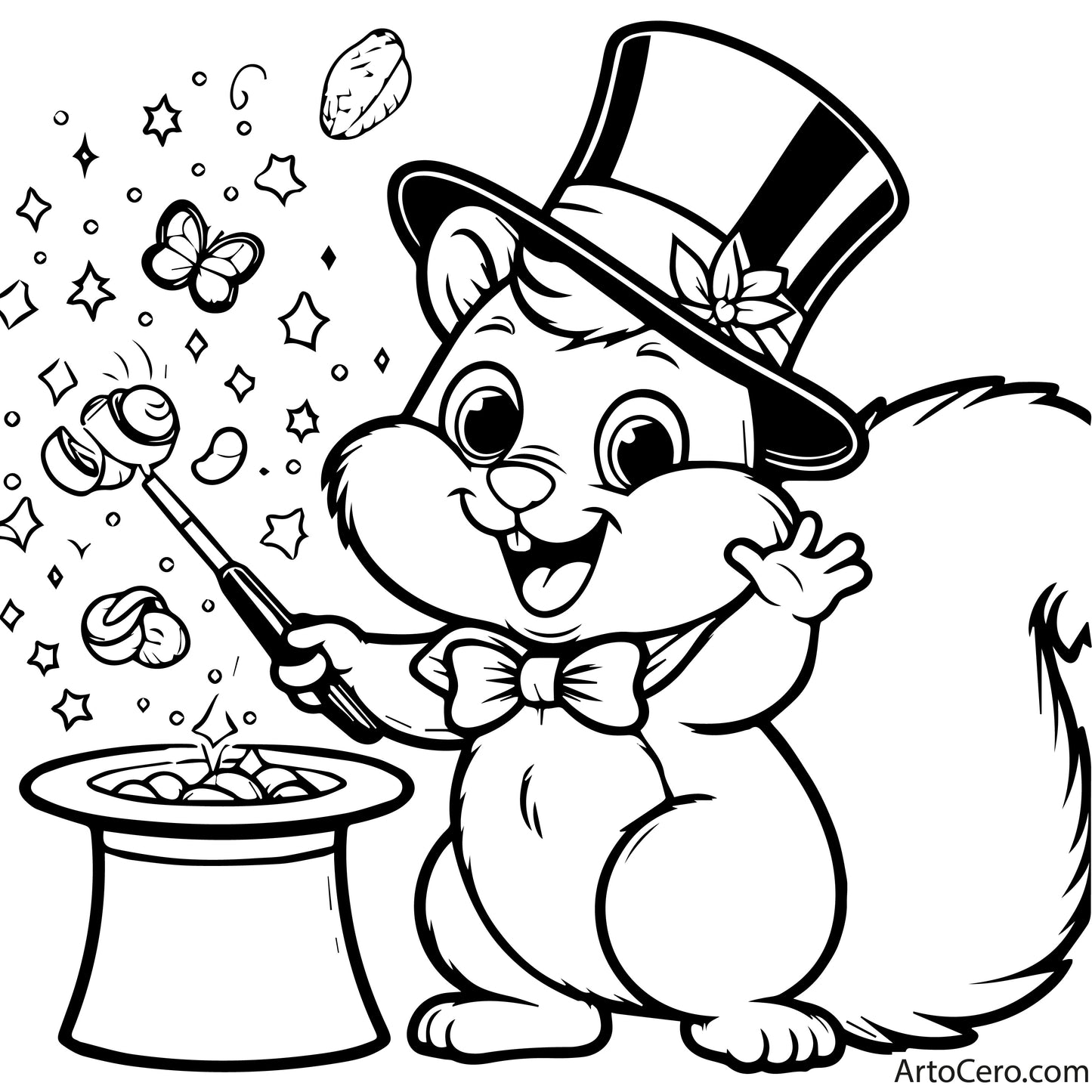 Squirrel Coloring Digital Book Vol.1 - ArtoCero.com