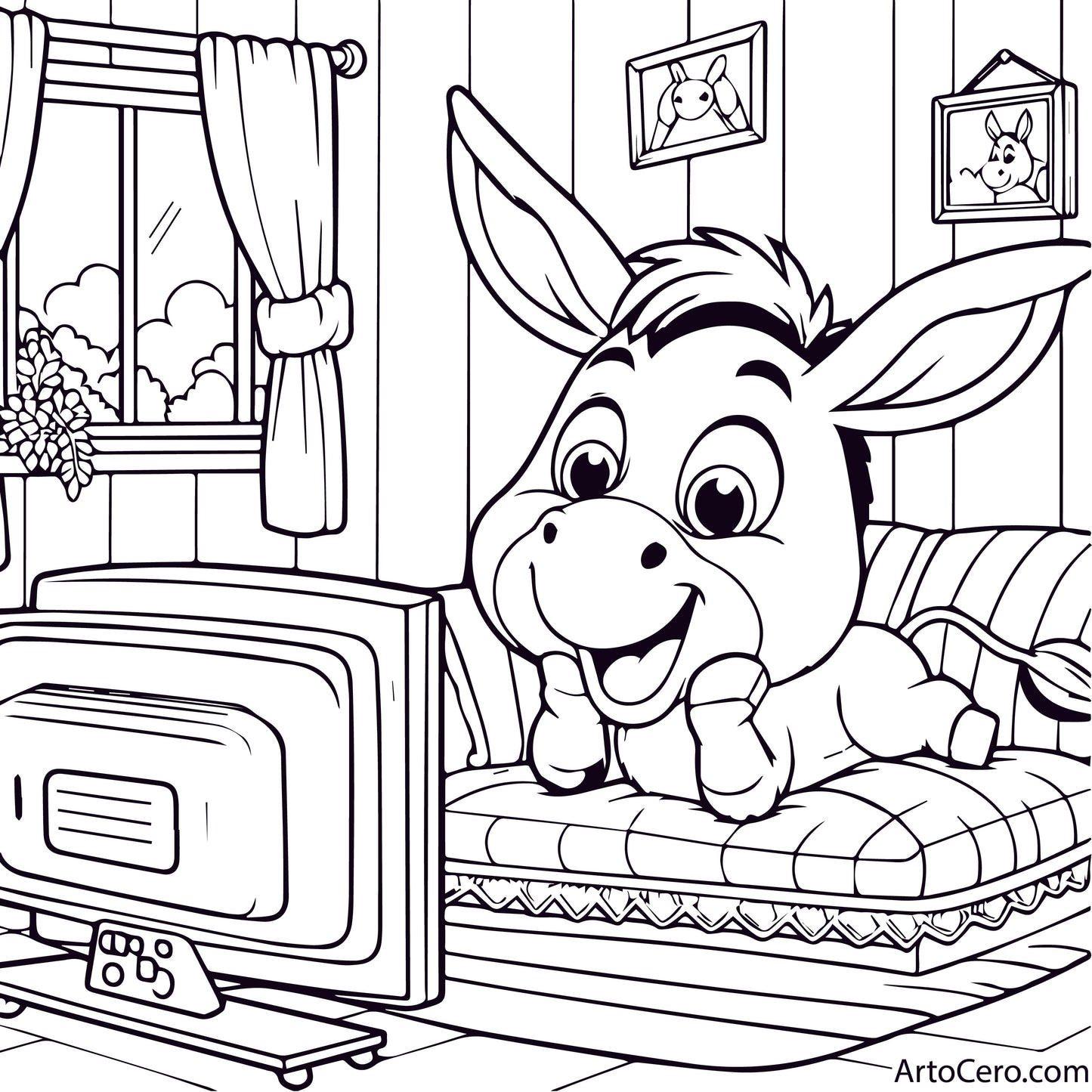 Donkey Coloring Digital Book Vol.1 - ArtoCero.com