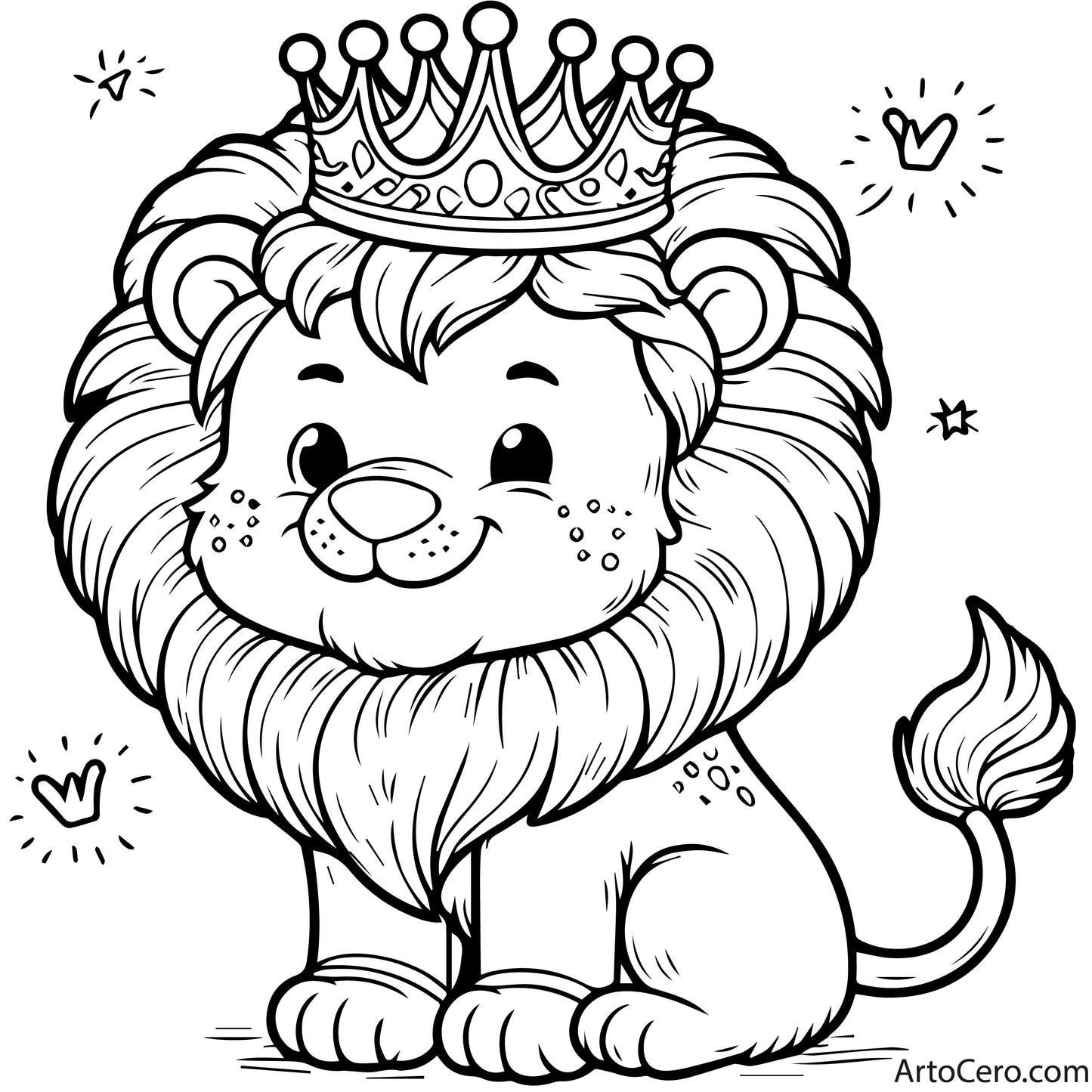 Lion Coloring Digital Book Vol.1 - ArtoCero.com