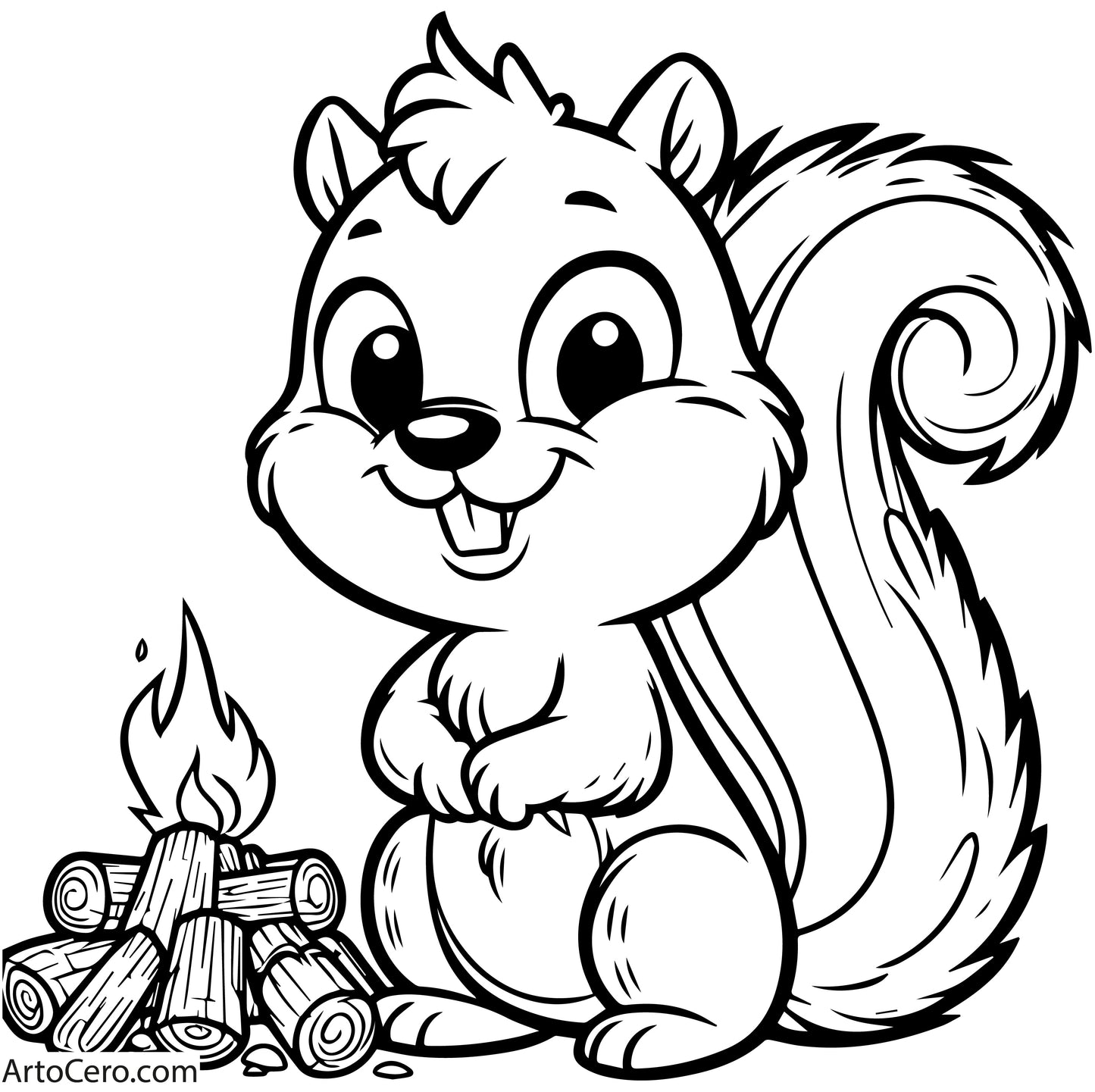 Squirrel Coloring Digital Book Vol.1 - ArtoCero.com