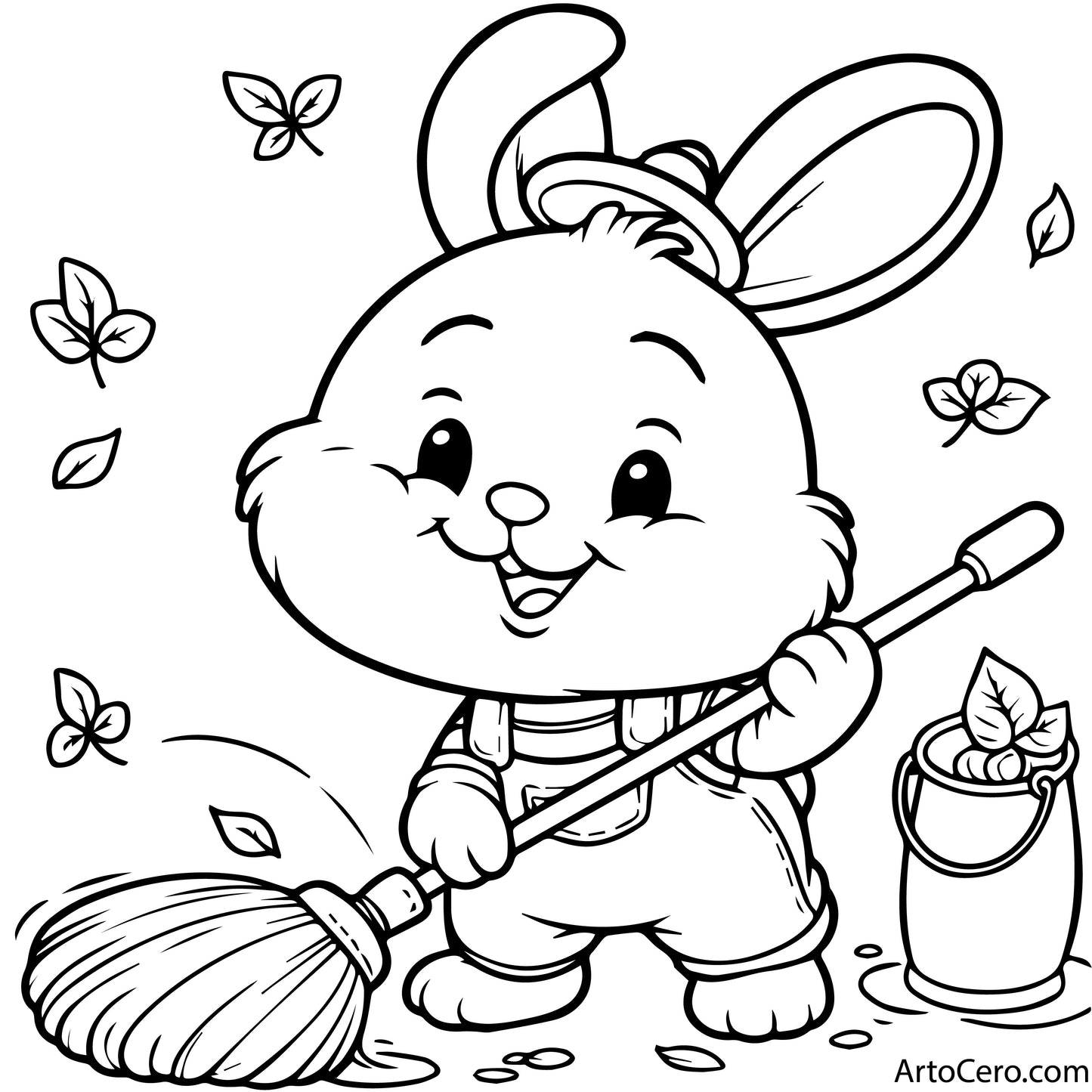 Rabbit Coloring Digital Book Vol.1 - ArtoCero.com