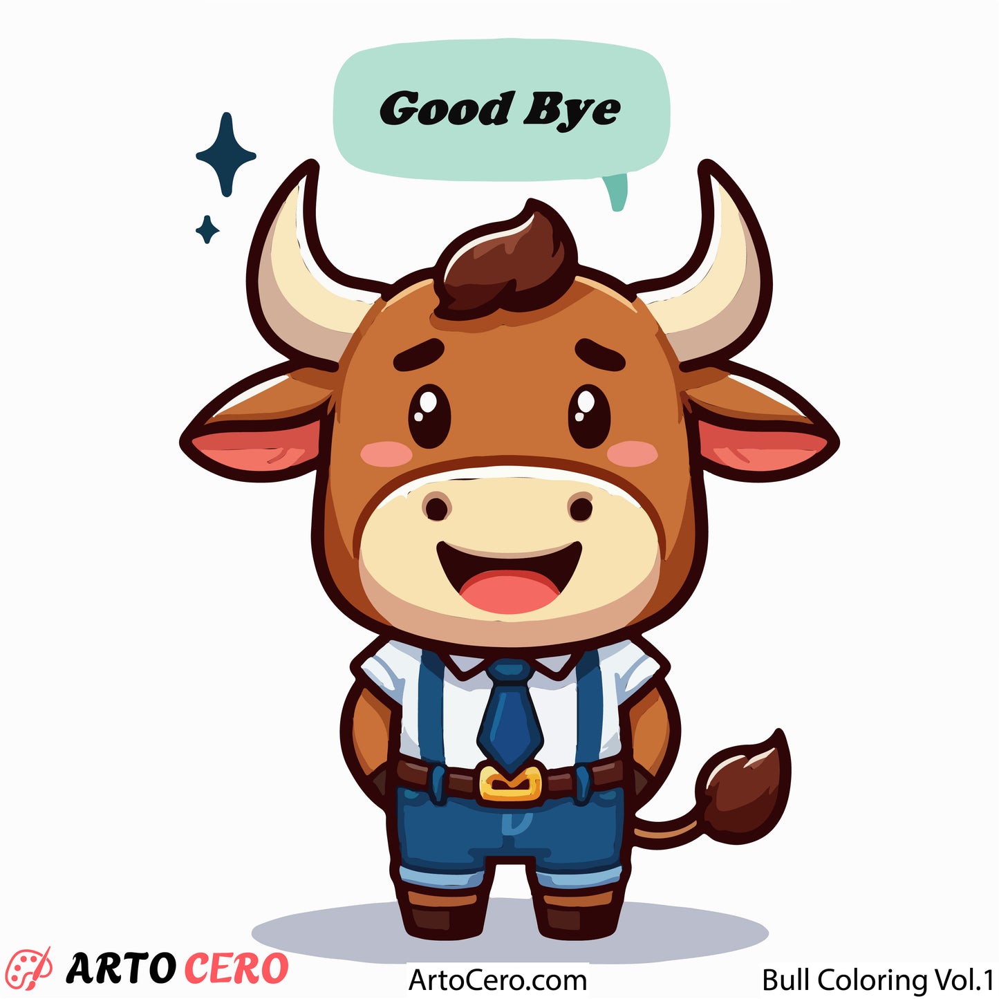 Bull Coloring Digital Book Vol.1 - ArtoCero