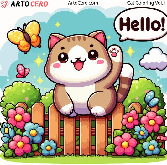 Livre numérique de coloriage de chats Vol.1 - ArtoCero